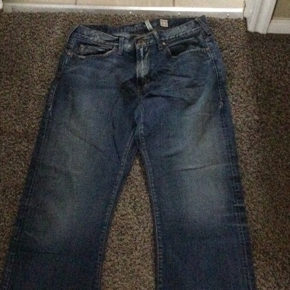 Guess boot cut size 33 jeans 32 length vintage